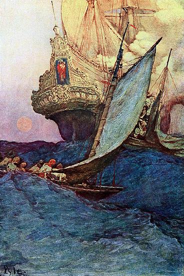 Howard Pyle An Attack on a Galleon